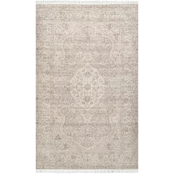 nuLOOM Nikki Light Gray 5 ft. x 8 ft. Persian Area Rug