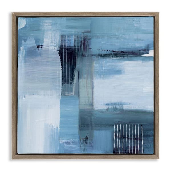 Stupell Industries Woven Paint Streaks by Susan Jill Brown Floater Frame Abstract Graphic Art Print 25 in. x 25 in.