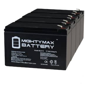 12V 9Ah Battery Replacement for Vision CP1272, CP1290 - 4 Pack