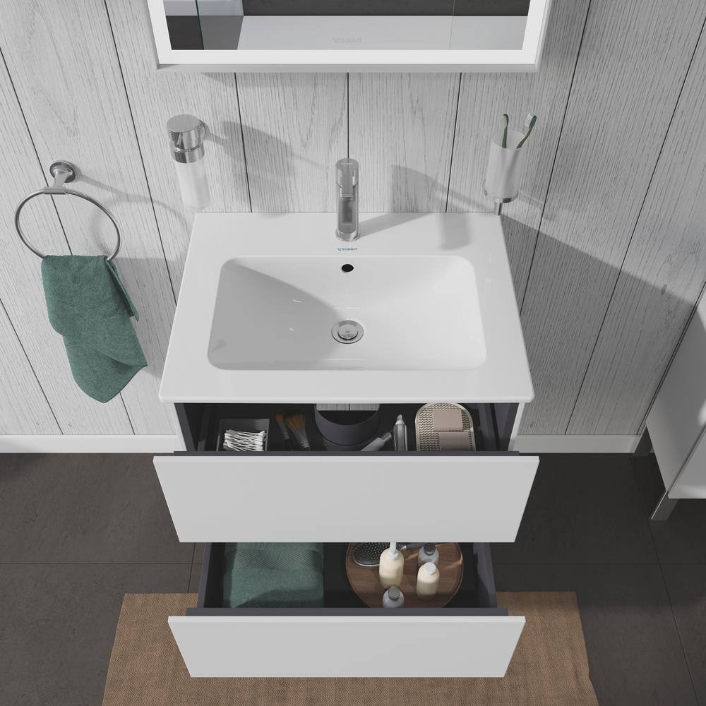 24.38'' White Wall-Mounted Single Bathroom Vanity