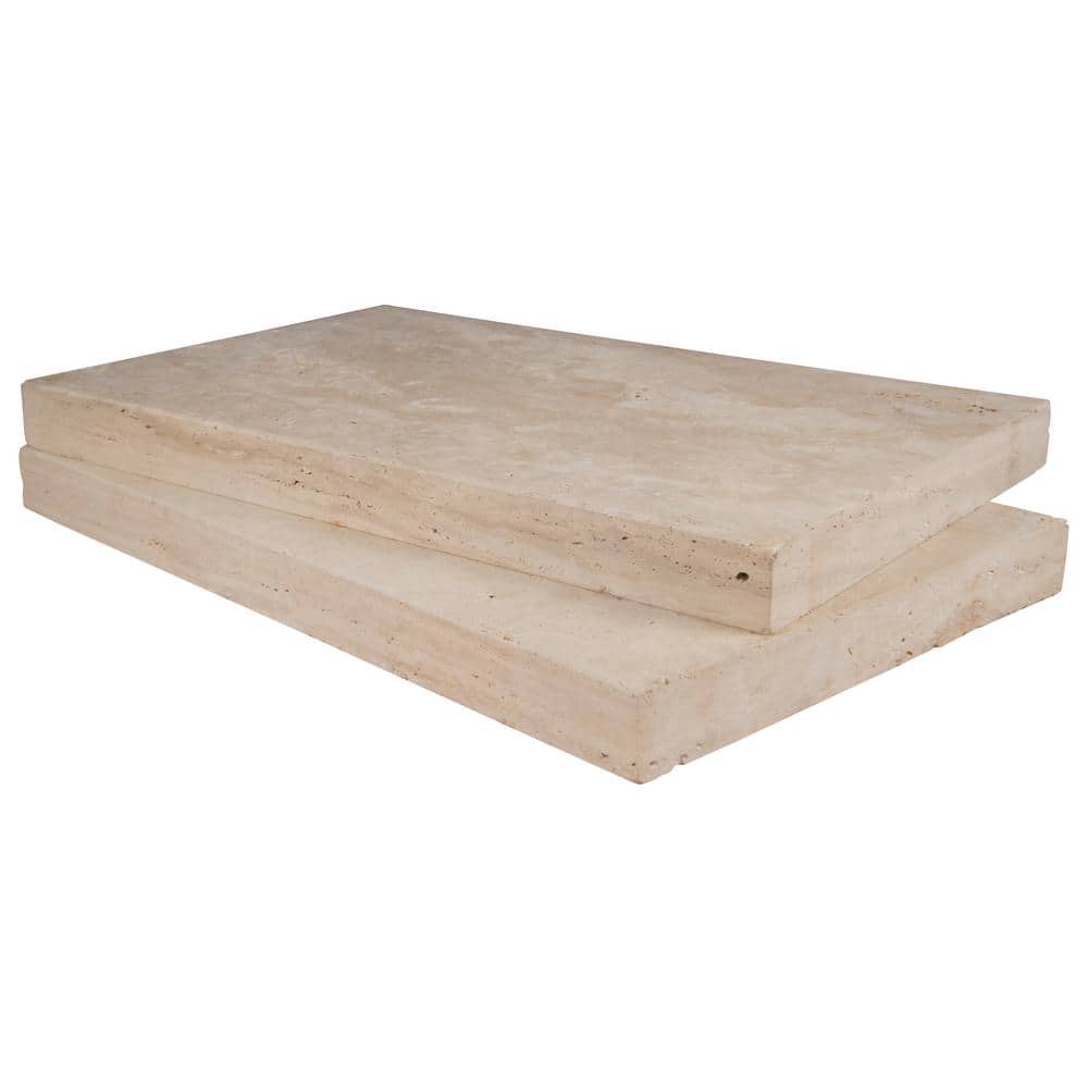 Tuscany Beige 5 cm x 16 in. x 24 in. Brushed Travertine Pool Coping (2.67 sq. ft.) price history on PriceWatchPro