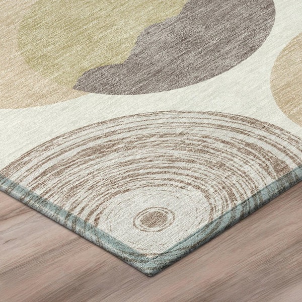 Chantille Machine Washable Indoor/Outdoor Abstract ACN2977 Ivory 10 ft. x 14 ft. Area Rug