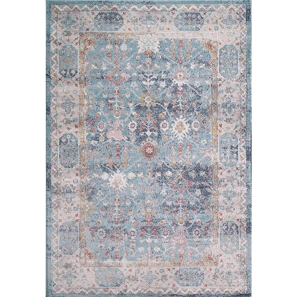 Dynamic Rugs Soma 3 ft. X 5 ft. Blue/Multi Oriental Indoor Area Rug