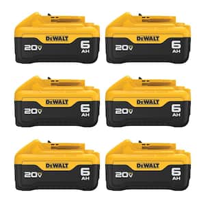 20V MAX Premium Lithium-Ion 6.0Ah Battery-Pack (6-Pack)