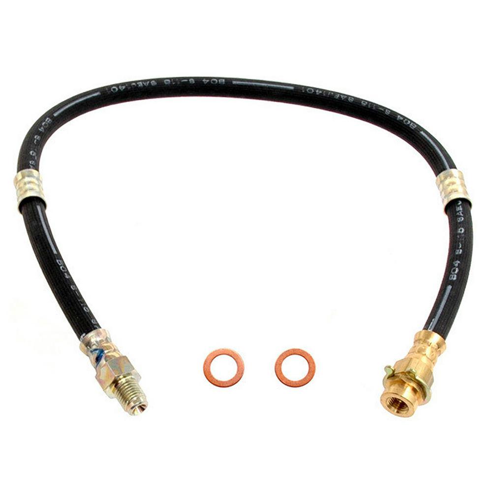 Braided Stainless Brake Hoses, (THIS IS NOT A VEHICLE SPECIFIC HOSE, Please See Bullet Points For Fitment Sizes)18 Inches Long With 10mm Banjo Holes And 3/8"-24 Female End, Made In USA - Foto 3