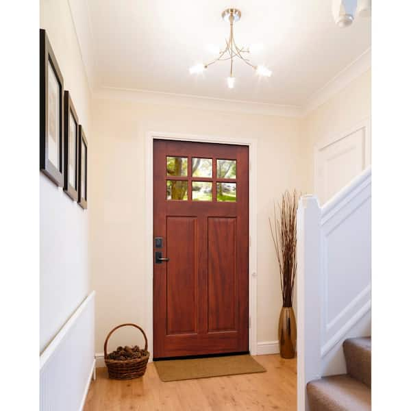 Stained Mahogany Prehung Front Entry Doors