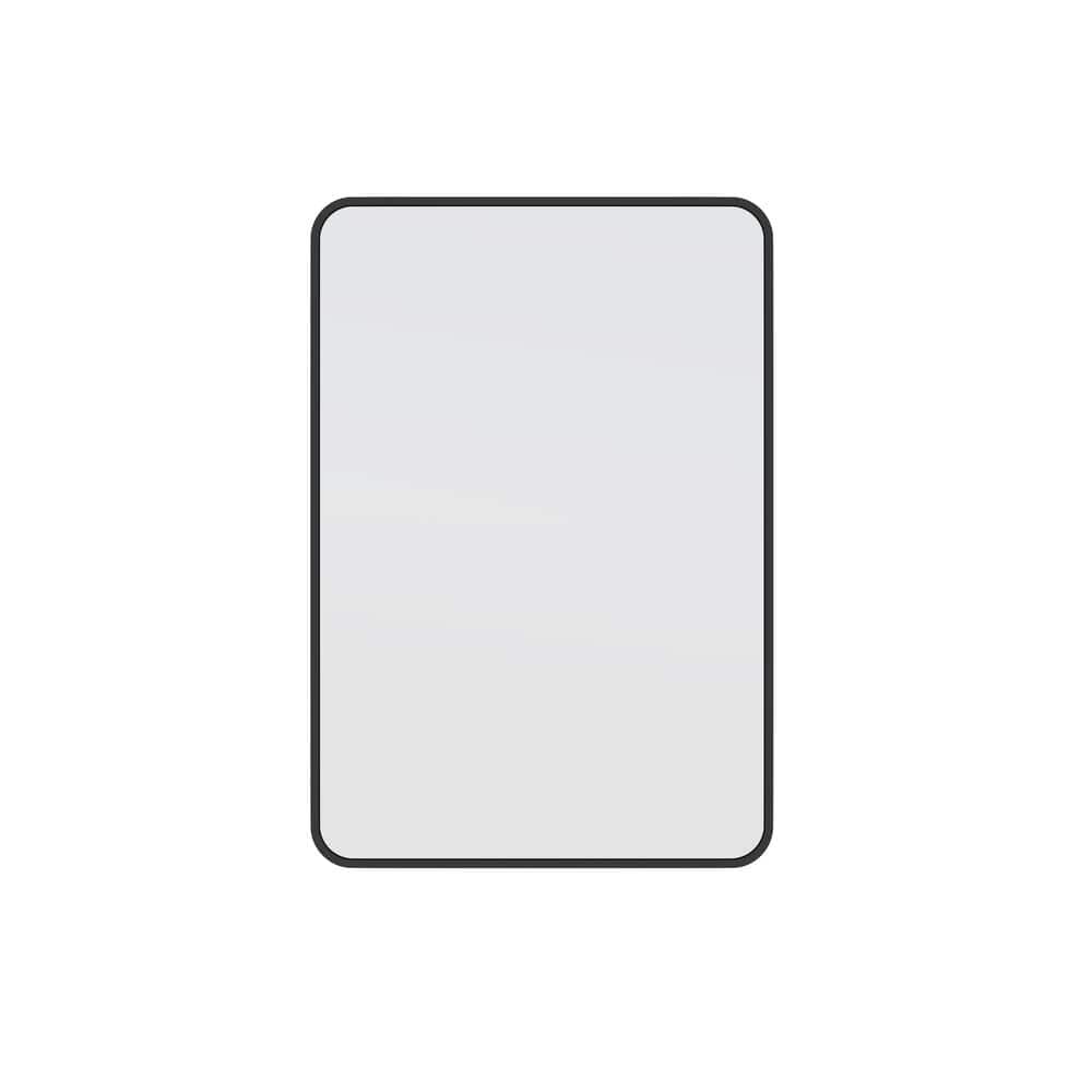 Trinity 32" x 22" Black Wood Full Length Rectangular Mirror