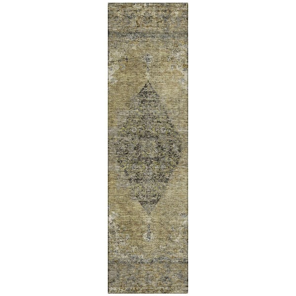 Addison Rugs Chantille Machine Washable Indoor/Outdoor Abstract ACN2021 Khaki 2 ft. 3 in. x 7 ft. 6 in. Runner Rug