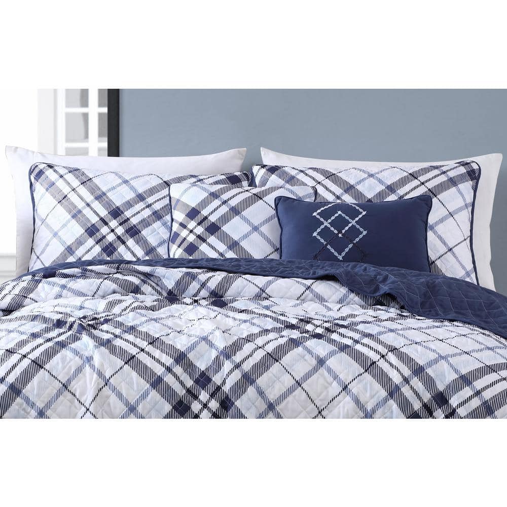 Khalvin 5Piece Indigo King Polyester Quilt Set KHV5QTKINGGHIG The