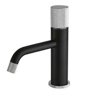 Single Handle Single Hole Bathroom Faucet with Valve Modern Brass Bathroom Sink Faucets in Matte Black & Brushed Nickel