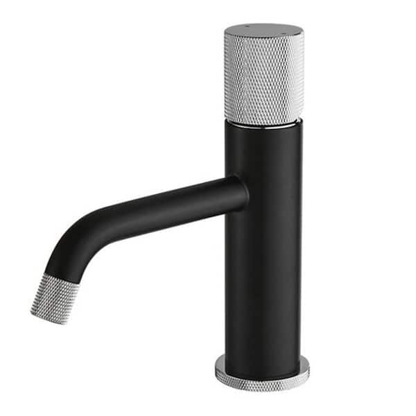 AIMADI Single Handle Single Hole Bathroom Faucet with Valve Modern Brass Bathroom Sink Faucets in Matte Black & Brushed Nickel