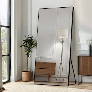 Lirago 39 in. W x 71 in. H Rectangular Metal Framed Full Length Wall Mirror Free Standing Mirror ...