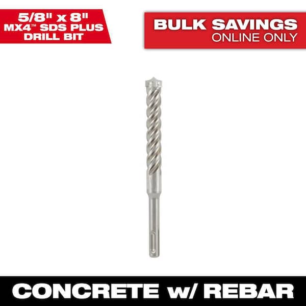 5/8 in. x 8 in. 4-Cutter SDS-PLUS Carbide Drill Bit