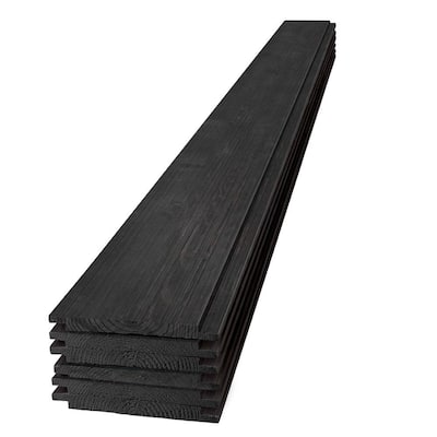 1 in. x 8 in. x 6 ft. Barn Wood Charcoal Shiplap Pine Board (6-Pack)