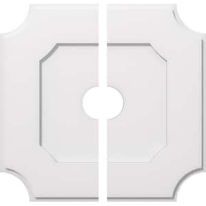 1 in. P X 14-1/4 in. C X 24 in. OD X 4 in. ID Locke Architectural Grade PVC Contemporary Ceiling Medallion, Two Piece