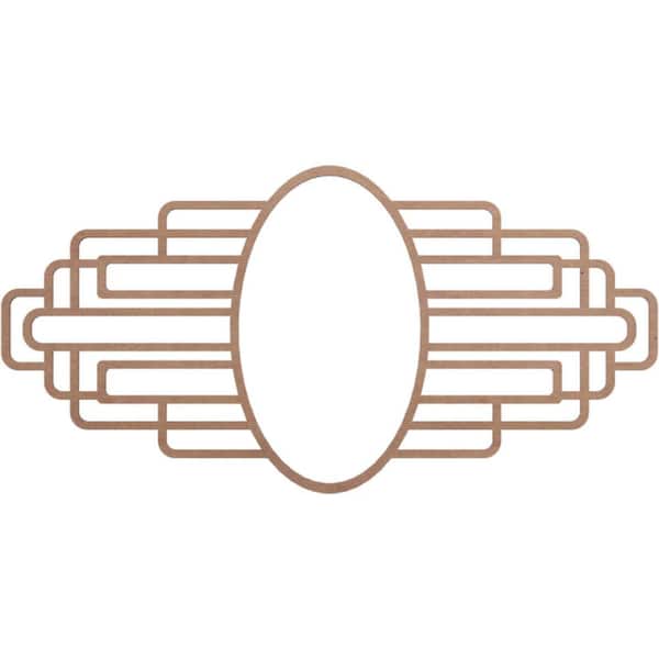 Ekena Millwork 28 in. x 14 in. x 0.375 in. Wood Medallion