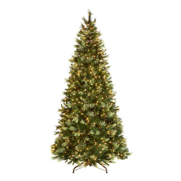 9' Charleston Pine Hinged PreLit Artificial Christmas Tree with 600 Clear Lights