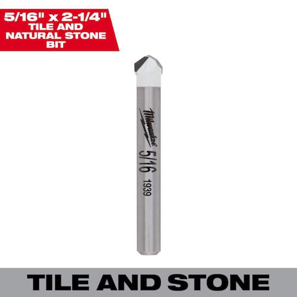 Milwaukee 5/16 in. Carbide Tipped Drill Bit for Drilling Natural Stone, Granite, Slate, Ceramic and Glass Tiles