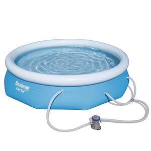 Fast Set 10 ft. x 30 in. D Round Inflatable Pool with 330 GPH Filter Pump