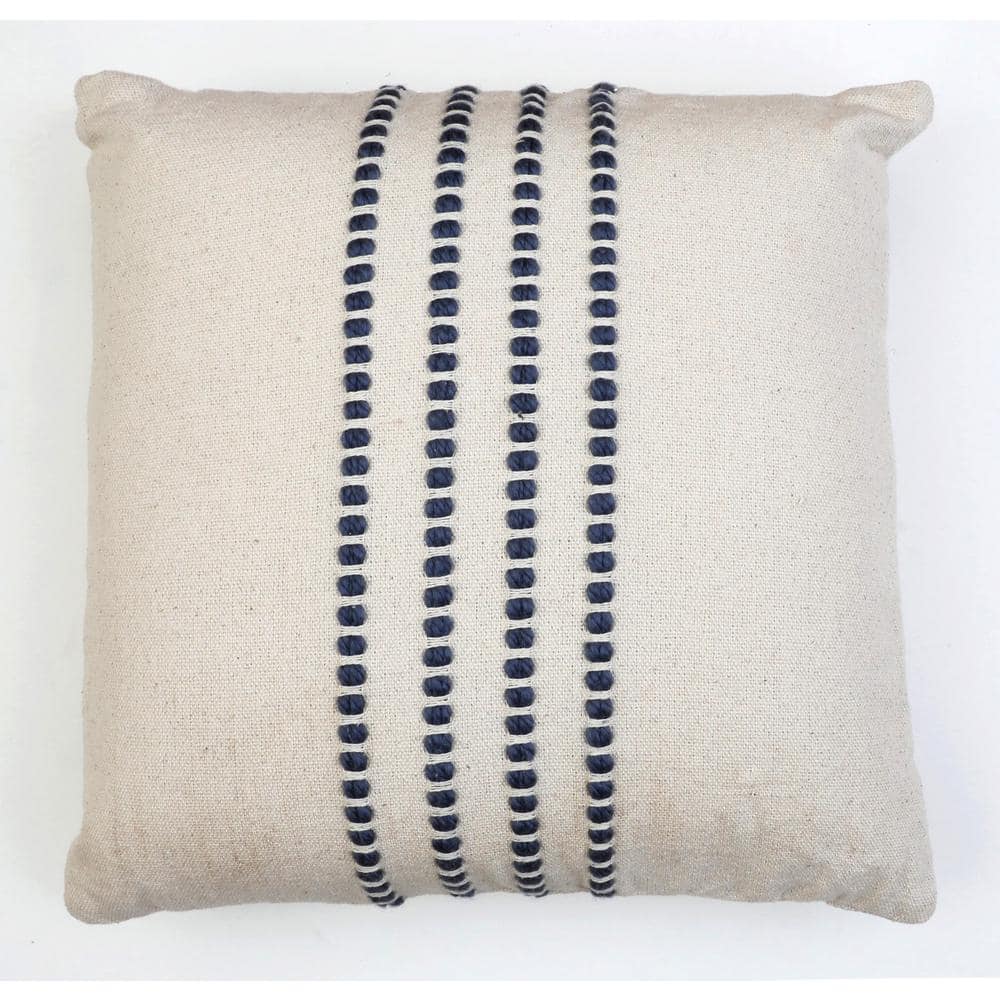 Handmade farmhouse handstiched accent pillow ticking fabric  8 x 12