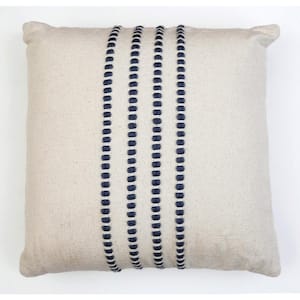 Wanda 20 x 20 Bering Sea Yarn Stitched Throw Pillow