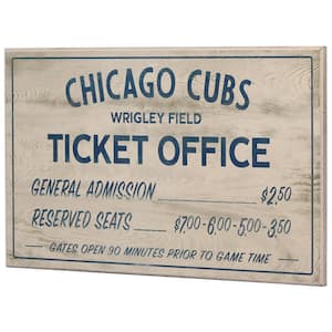 Chicago Cubs Vintage Ticket Office Wood Wall Decor
