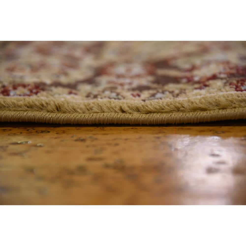 Aditi Collection 4' Square Tan Synthetic Rug