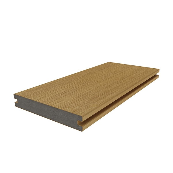 NewTechWood 1 in. x 6 in. x 8 ft. Australian Red Cedar Solid with Groove Composite Decking Board, UltraShield Natural Magellan