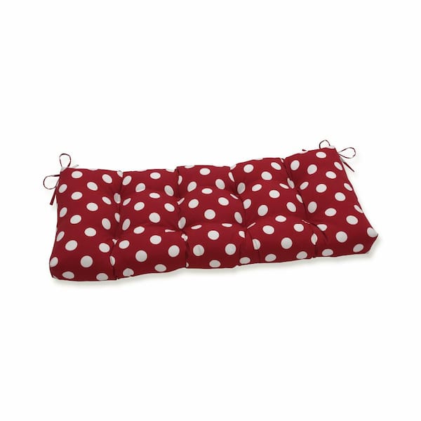 Pillow Perfect Novelty Rectangular Outdoor Bench Cushion in Red