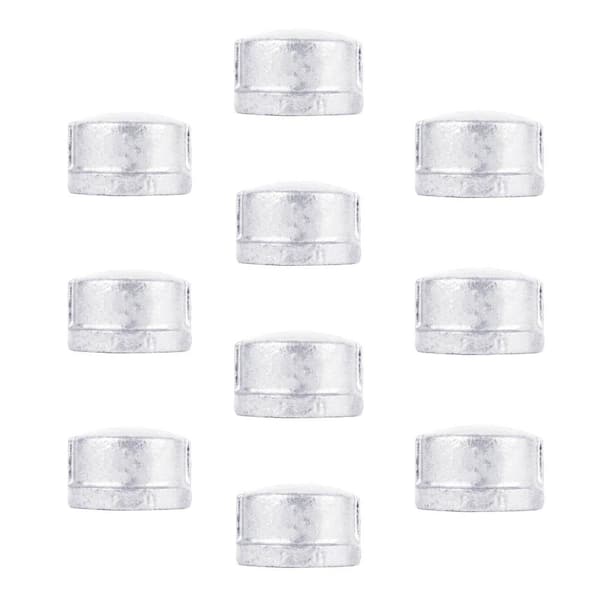 PIPE DECOR 1/2 in. Galvanized Iron Cap, 10 Pack