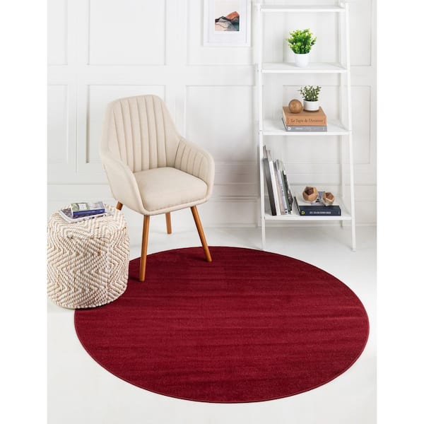 Williamsburg Solid Red 5' 0 x 5' 0 Round Rug
