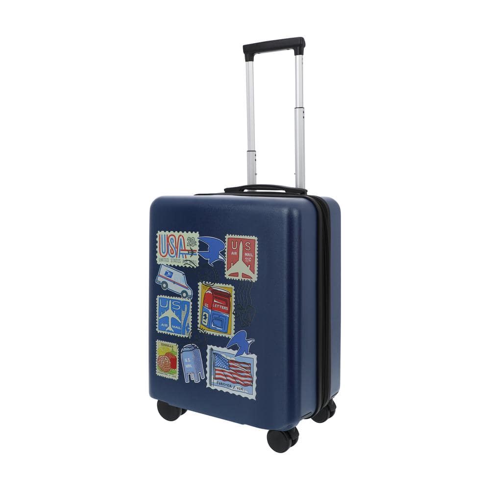 Ful USPS 22 .5 in. Blue CarryOn Luggage Suitcase OSML0001400 The Home Depot