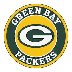 NFL Green Bay Packers Green 2 ft. x 2 ft. Round Area Rug