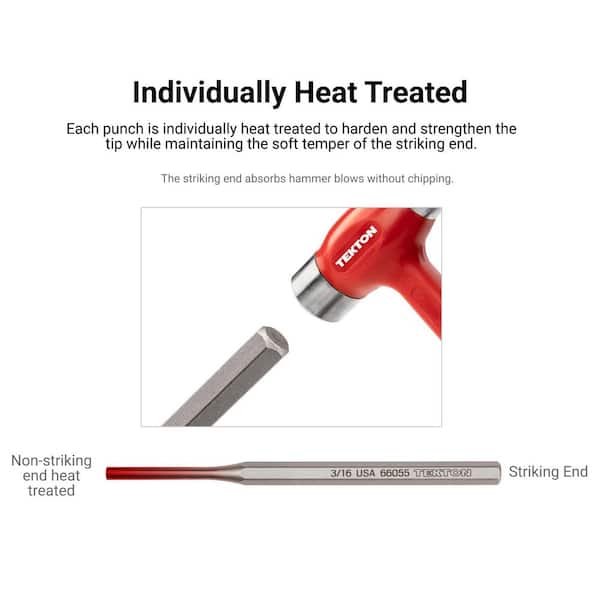 Mayhew 1/16" Pin Punch – 150 Line, Steel, For Pins, Keys & Roll Pins