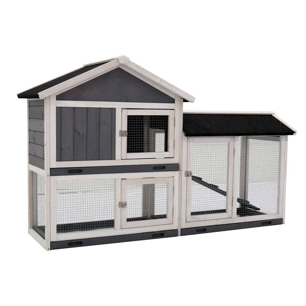 cenadinz Rabbit Hutch Bunny Outdoor Rabbit Cages with Run Pet House ...