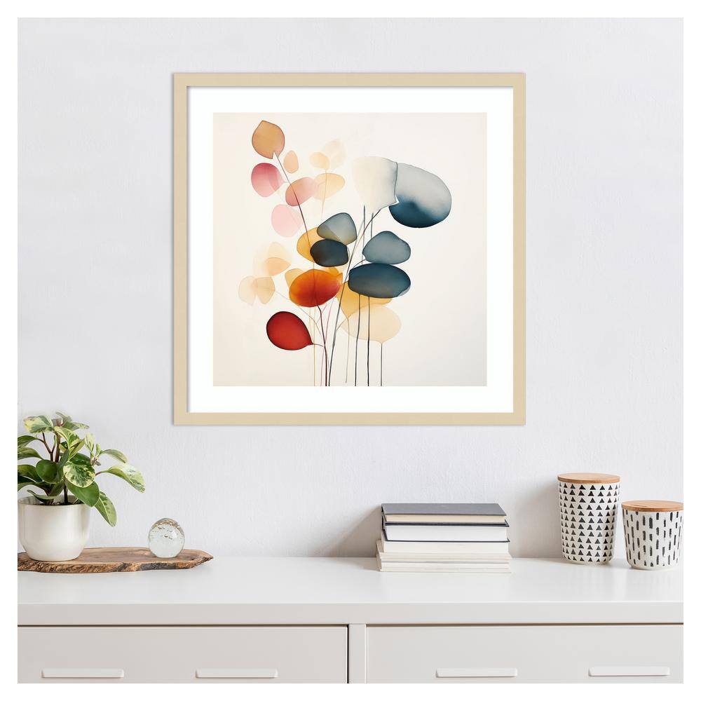 Fluid Floral Artistry II Svelte Natural Framed Abstract Print