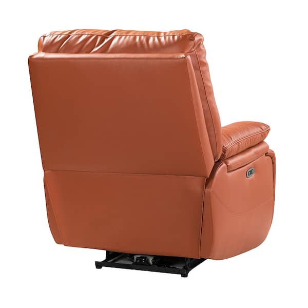 ARTFUL LIVING DESIGN Alina Brick Genuine Leather Power Recliner