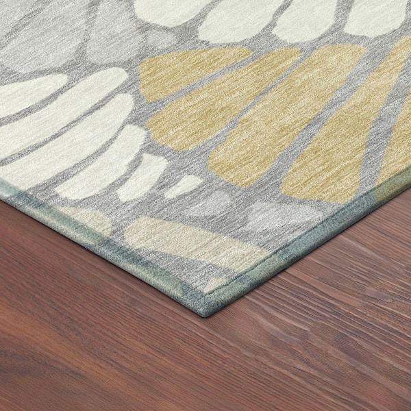 Chantille Machine Washable Indoor/Outdoor Abstract ACN2384 Gray 10 ft. x 14 ft. Area Rug