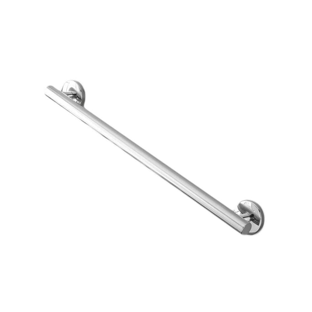 Contemporary Polished Chrome 24" Wall Mounted Grab Bar