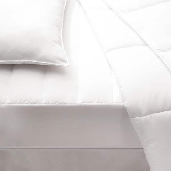 Allied Home Light and Lofty Channel Stitch Down Alternative Queen Mattress Pad