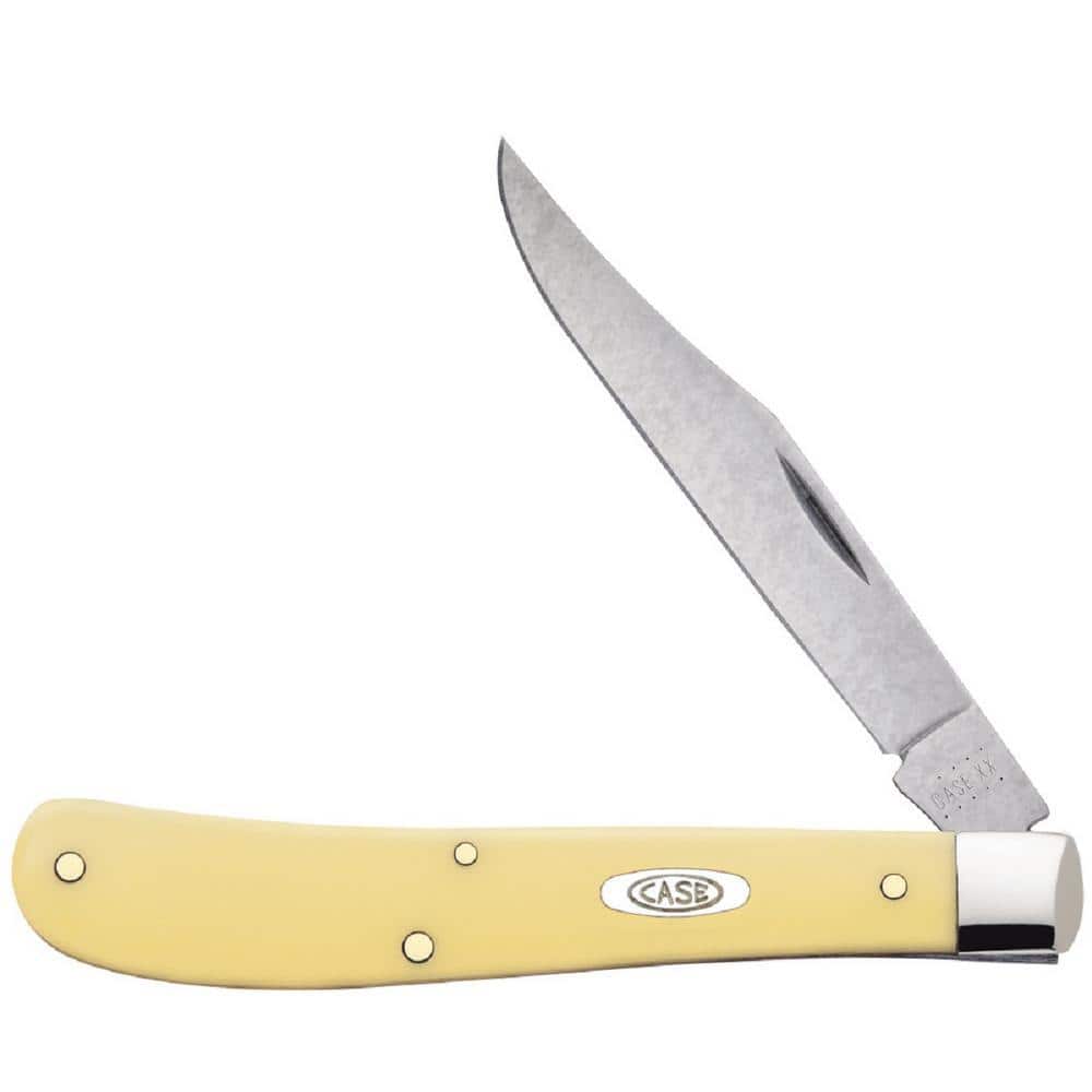 Smooth Yellow Synthetic CS Slimline Trapper Pocket Knife price history on PriceWatchPro