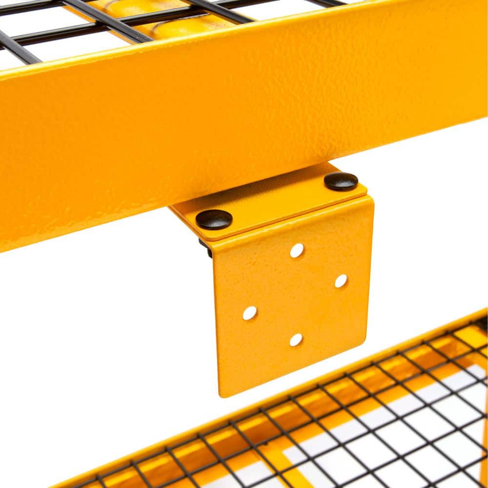 Image 3 - DEWALT DXST4500-W Yellow 3-Tier Wire Steel Garage Storage Shelving Unit (50 in. W x 48 in. H x 18 in. D), 15 AMP, 4500 RPM