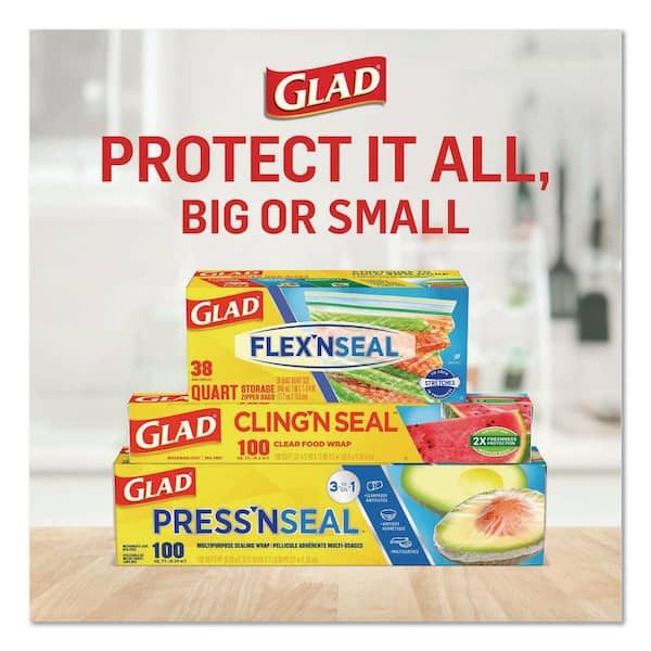 Glad 12 in. x 200 ft. Clear Plastic Cling Wrap (12-Case