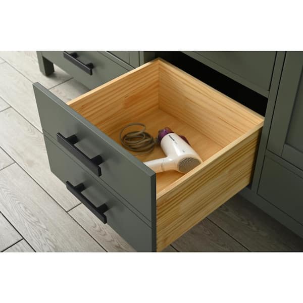 Valentino 72 in. W x 22 in. D Single Sink Bath Vanity in Verdant Green with Quartz Top