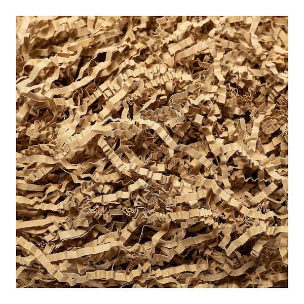 N/A 2 lb. Crinkle Cut Paper Shred Brown Eco-Friendly Recyclable Material Gift Box Basket Filler Kraft Confetti Stuffing