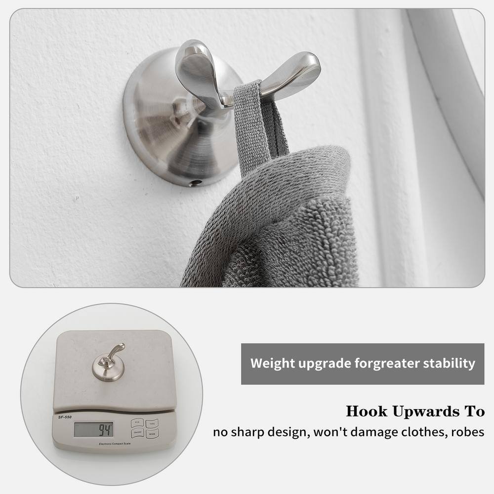 Brushed Nickel 4-Piece Stainless Steel Bathroom Hardware Set