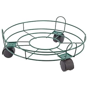 13 in. Green Metal Basic Plant Caddy