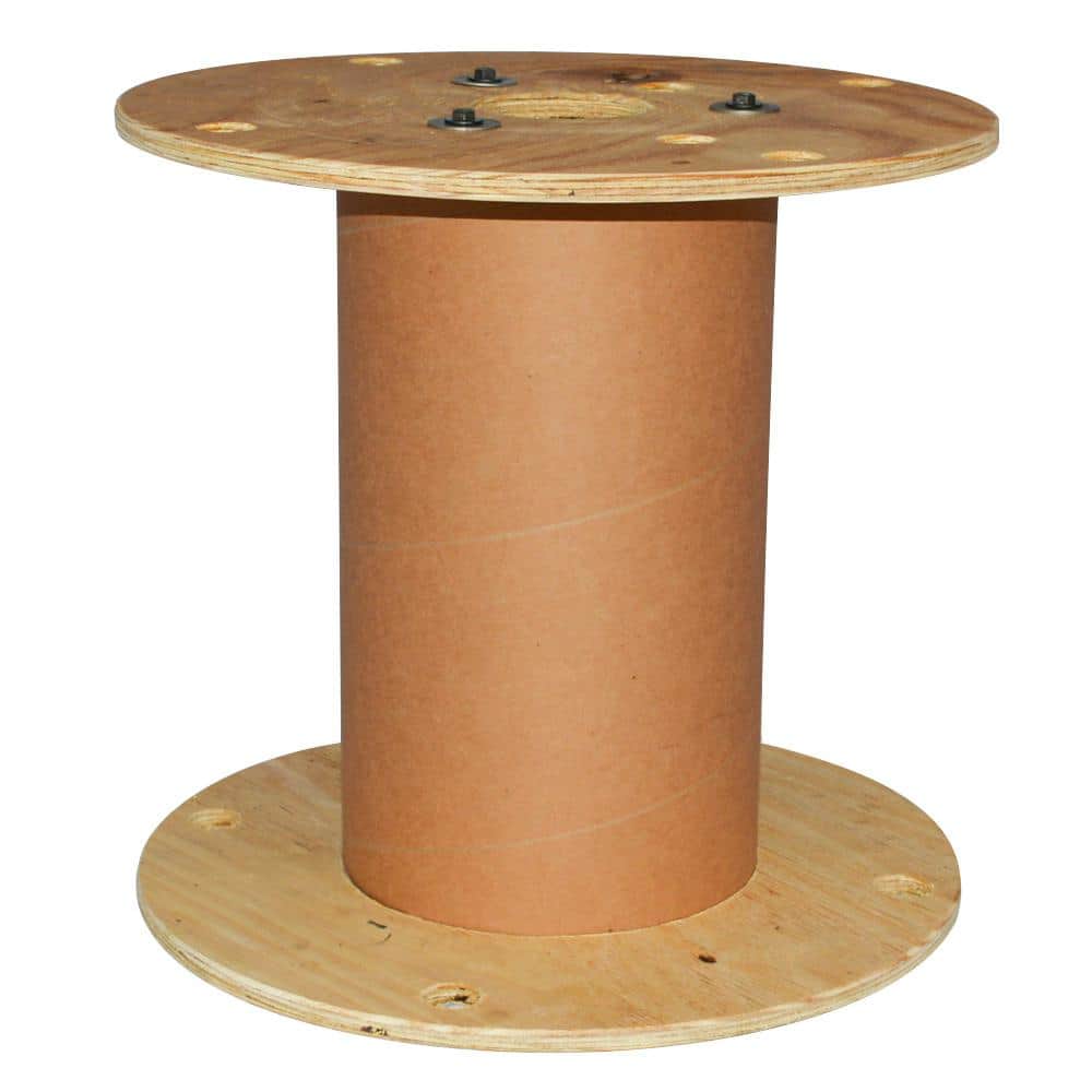 19 5/8 X 13 3/8 wood cable reel wooden wire spool holds table