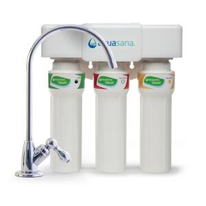 3-Stage Max Flow Under Counter Water Filtration System with Faucet in Chrome