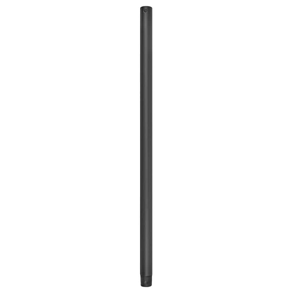 Matte Black 24-Inch Steel Ceiling Fan Downrod